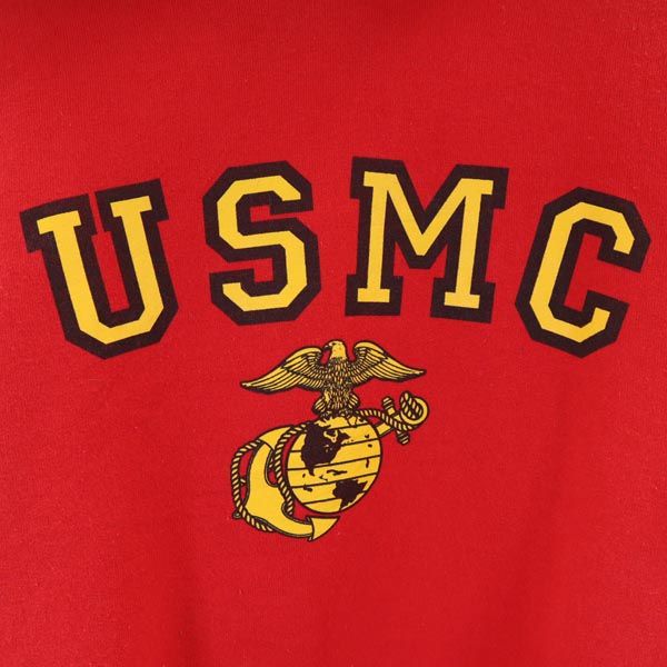ROTHCO ロスコ USMC プリント 長袖 スウェットパーカー S 赤 メンズ