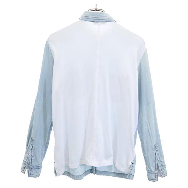 DIESEL ディーゼル 長袖 袖レイヤード シャツ S ブルー系 レディース