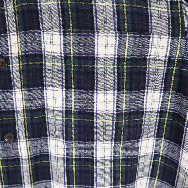 L.L.Bean エルエルビーン チェック柄 長袖 ボタンダウンシャツ S 紺×緑×白 アウトドア メンズ