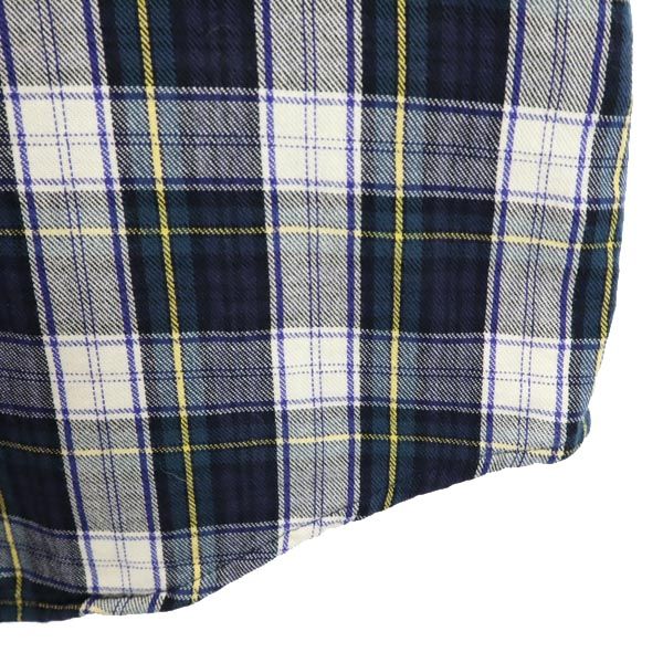 L.L.Bean エルエルビーン チェック柄 長袖 ボタンダウンシャツ S 紺×緑×白 アウトドア メンズ