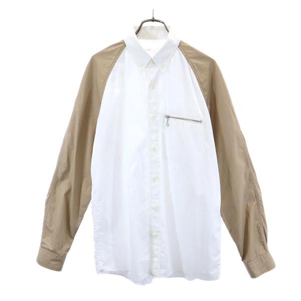 KUBRICK キューブリック 日本製 長袖 ボタンダウンシャツ M ホワイト系 メンズ