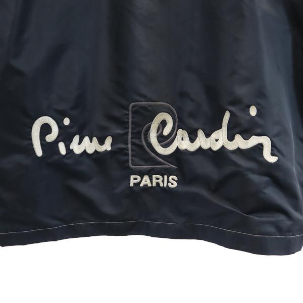 Pierre Cardin ピエールカルダン バック ロゴ 刺繍 コーチジャケット L 黒系 メンズ