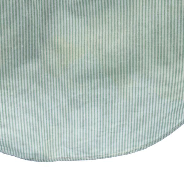 Budweiser バドワイザー ストライプ 長袖 シャツ グリーン系 ロゴ刺_ メンズ