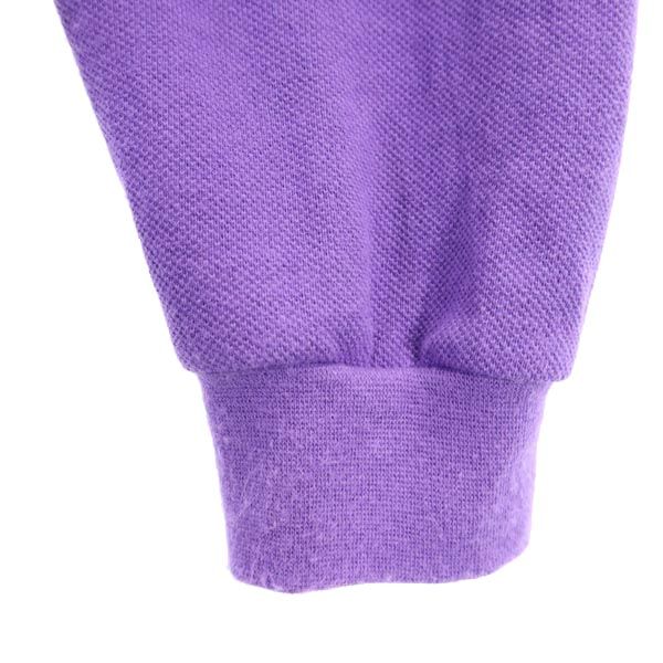 Polo by Ralph Lauren ポロバイラルフローレン ロゴ刺繍 長袖 ポロシャツ M 紫 鹿の子 メンズ