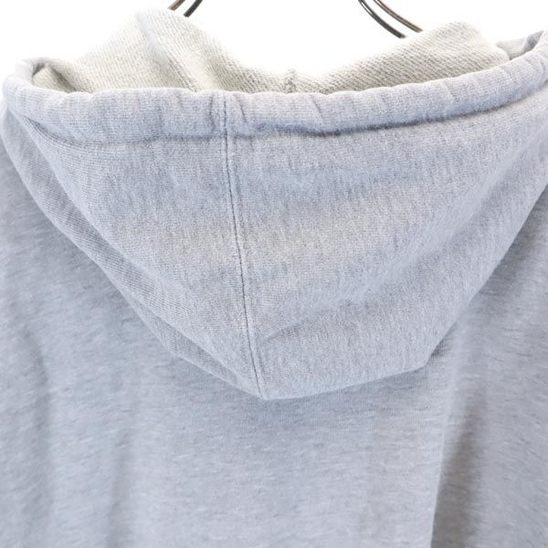 Champion チャンピオン 長袖 スウェットパーカー M グレー系 ロゴ刺繍 プルオーバー トレーナー メンズ