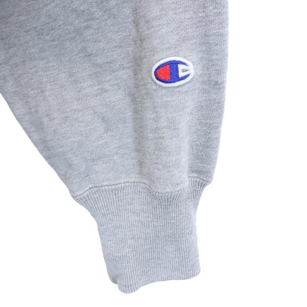 Champion チャンピオン 長袖 スウェットパーカー M グレー系 ロゴ刺繍 プルオーバー トレーナー メンズ
