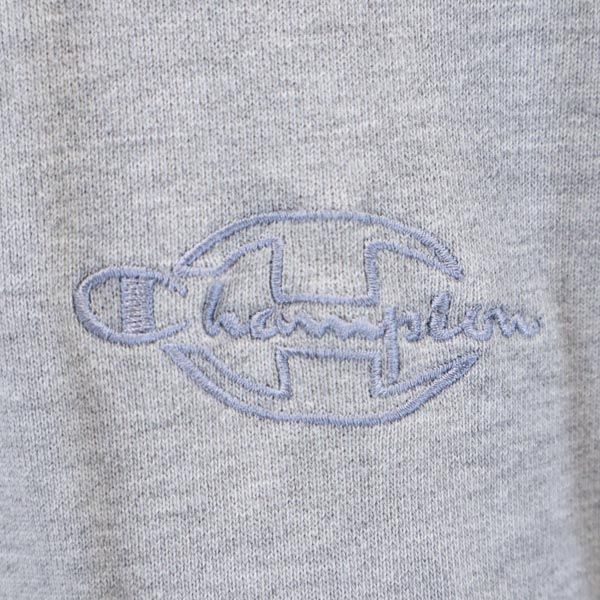 Champion チャンピオン 長袖 スウェットパーカー M グレー系 ロゴ刺繍 プルオーバー トレーナー メンズ