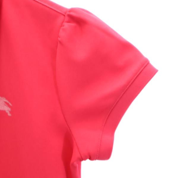 バーバリー 日本製 三陽商会 半袖 ポロシャツ 1 ピンク BURBERRY 鹿の子 レディース