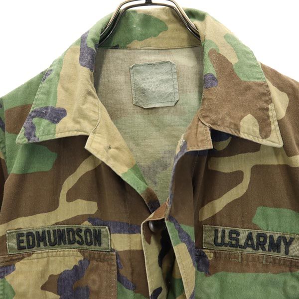 US ARMY アメリカ軍 80s BDU ウッドランドカモ カモフラ 長袖 ミリタリージャケット S カーキ系 メンズ