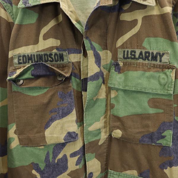 US ARMY アメリカ軍 80s BDU ウッドランドカモ カモフラ 長袖 ミリタリージャケット S カーキ系 メンズ