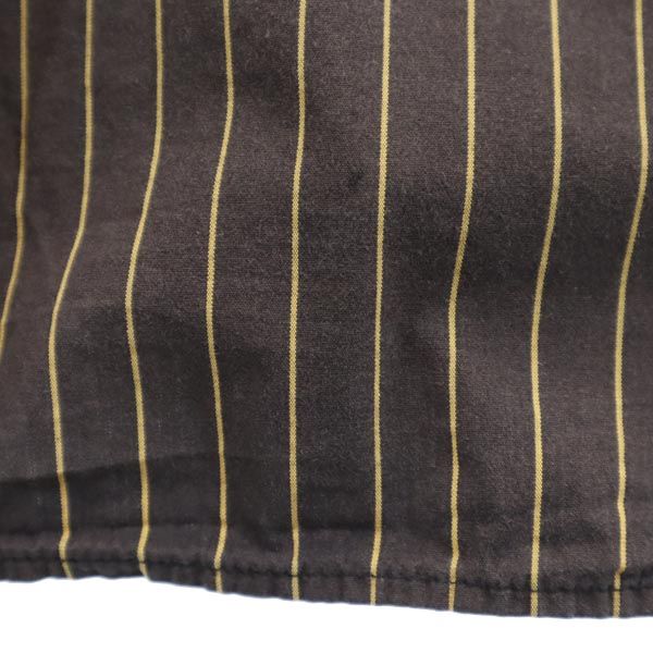 Sean John ショーンジョン ストライプ柄 長袖 シャツ XL ブラウン系 メンズ