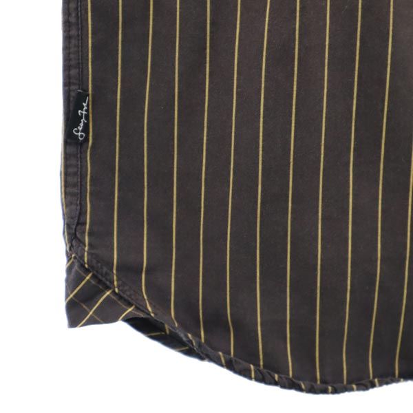 Sean John ショーンジョン ストライプ柄 長袖 シャツ XL ブラウン系 メンズ