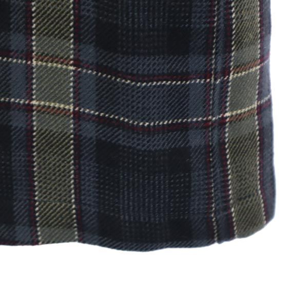 Pierre Cardin ピエールカルダン カシミヤブレンド ウール チェック柄 長袖 シャツ L メンズ