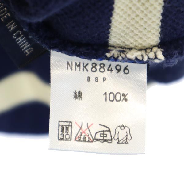 NAUTICA ノーティカ 長袖 ハーフジップ トレーナー M ネイビー×ホワイト メンズ