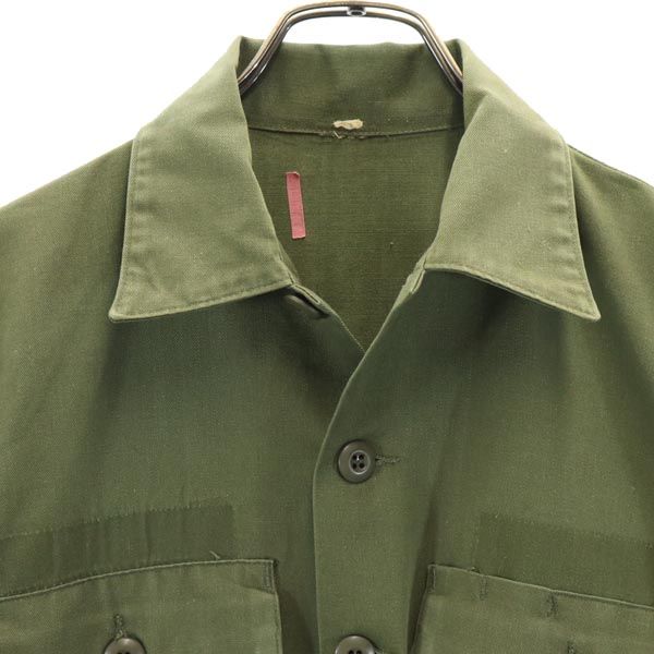 US ARMY アメリカ軍 ヴィンテージ ユーティリティー 長袖 ミリタリーシャツ カーキ メンズ