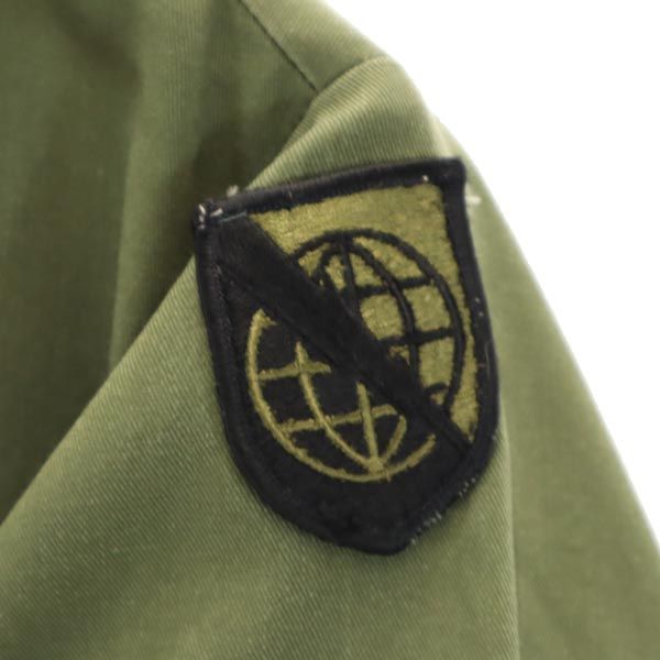 US ARMY アメリカ軍 ヴィンテージ ユーティリティー 長袖 ミリタリーシャツ カーキ メンズ