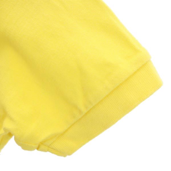 ポロバイラルフローレン ワンポイント刺繍 半袖 ポロシャツ M 黄 Polo by Ralph Lauren 鹿の子 メンズ