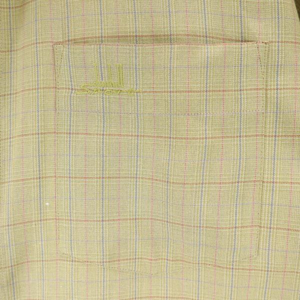 ダンヒル チェック柄 長袖 シャツ M カーキ系 Dunhill メンズ