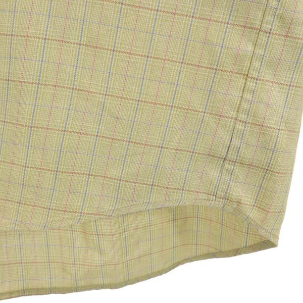 ダンヒル チェック柄 長袖 シャツ M カーキ系 Dunhill メンズ