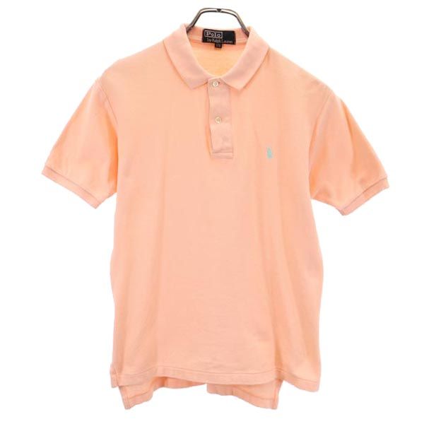 Polo by Ralph Lauren ポロバイラルフローレン 半袖 ポロシャツ 170 サーモンピンク 鹿の子 キッズ