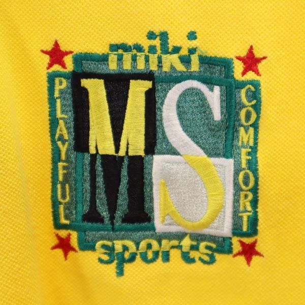 miki SPORTS ミキスポーツ 半袖 ポロシャツ L 黄 鹿の子 メンズ