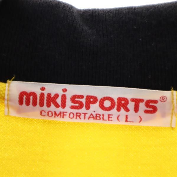 miki SPORTS ミキスポーツ 半袖 ポロシャツ L 黄 鹿の子 メンズ