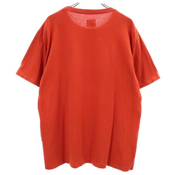 HAI ハイ 日本製 プリント 半袖 Tシャツ M 朱色 レディース