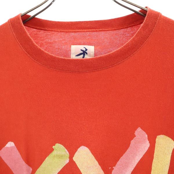 HAI ハイ 日本製 プリント 半袖 Tシャツ M 朱色 レディース