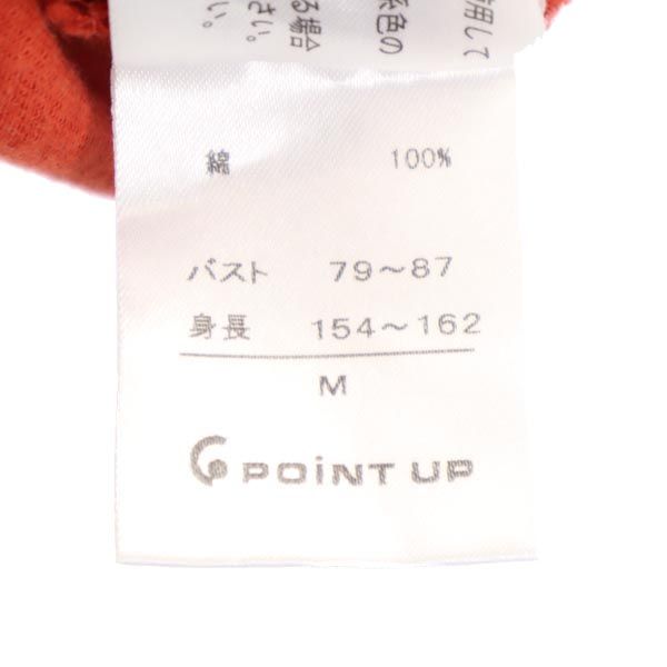 HAI ハイ 日本製 プリント 半袖 Tシャツ M 朱色 レディース