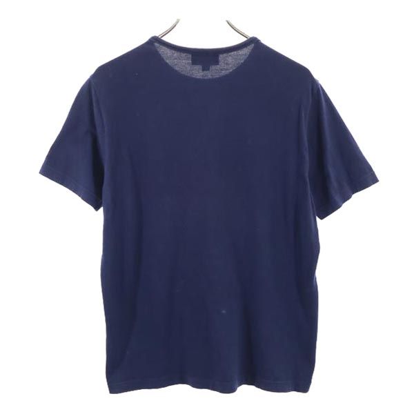 LACOSTE ラコステ 日本製 ロゴ刺繍 半袖 Tシャツ S ネイビー メンズ