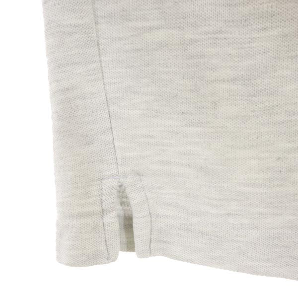 FILA フィラ ロゴ 刺繍 半袖 ポロシャツ L グレー 鹿の子 メンズ