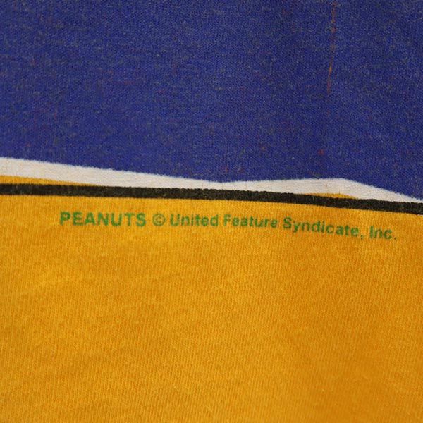 SUMMIT サミット 90s USA製 オールド スヌーピ ウッドストック プリント 半袖 Tシャツ オレンジ系 PEANUTS シングルステッチ メンズ