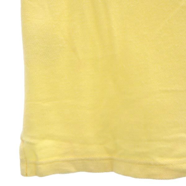 Dunhill ダンヒル ロゴ刺繍 半袖 ポロシャツ S イエロー 鹿の子 メンズ