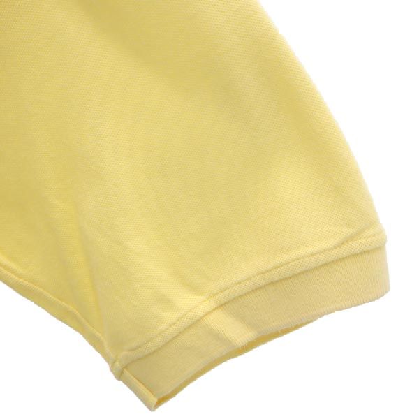 Dunhill ダンヒル ロゴ刺繍 半袖 ポロシャツ S イエロー 鹿の子 メンズ