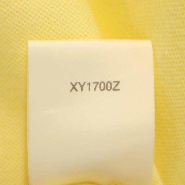 Dunhill ダンヒル ロゴ刺繍 半袖 ポロシャツ S イエロー 鹿の子 メンズ