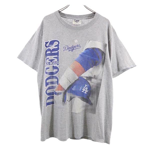 Lee SPORT リー スポーツ ロサンゼルスドジャース 半袖 Tシャツ L グレー メジャーリーグ 野球 メンズ