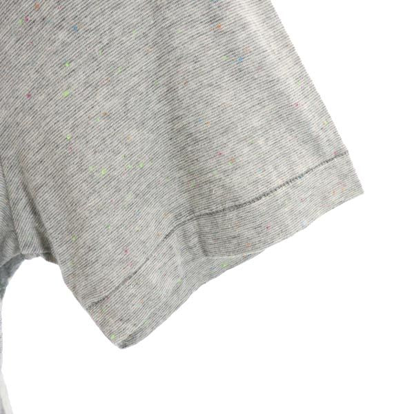 Paul Smith ポールスミス ストライプ柄切替 半袖 Tシャツ M グレー系 メンズ