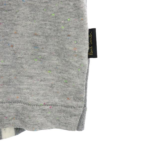 Paul Smith ポールスミス ストライプ柄切替 半袖 Tシャツ M グレー系 メンズ