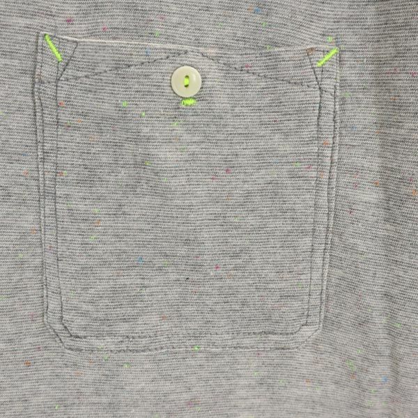 Paul Smith ポールスミス ストライプ柄切替 半袖 Tシャツ M グレー系 メンズ