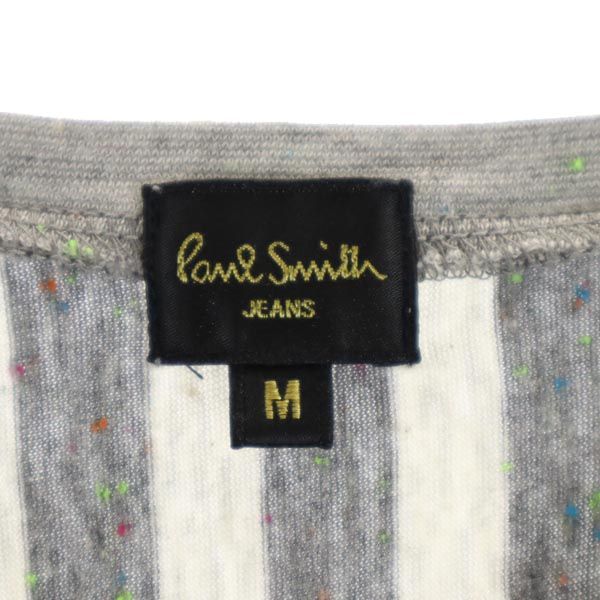 Paul Smith ポールスミス ストライプ柄切替 半袖 Tシャツ M グレー系 メンズ