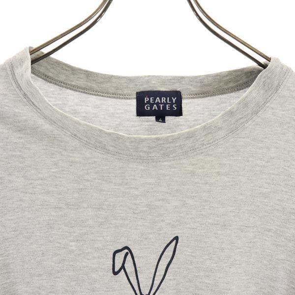 PEARLY GATES パーリーゲイツ 両面プリント 半袖 Tシャツ 4 グレー メンズ