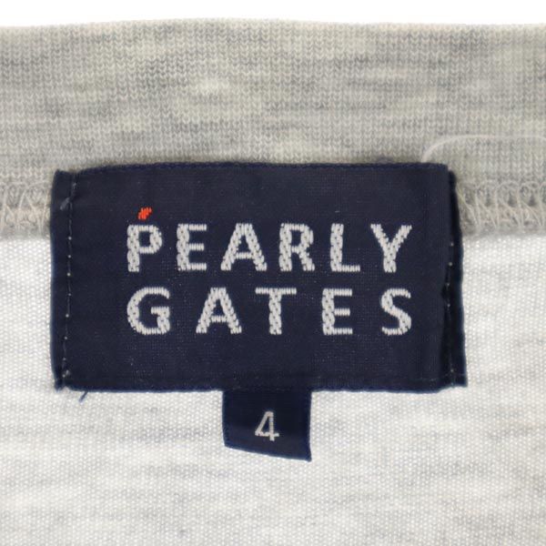 PEARLY GATES パーリーゲイツ 両面プリント 半袖 Tシャツ 4 グレー メンズ