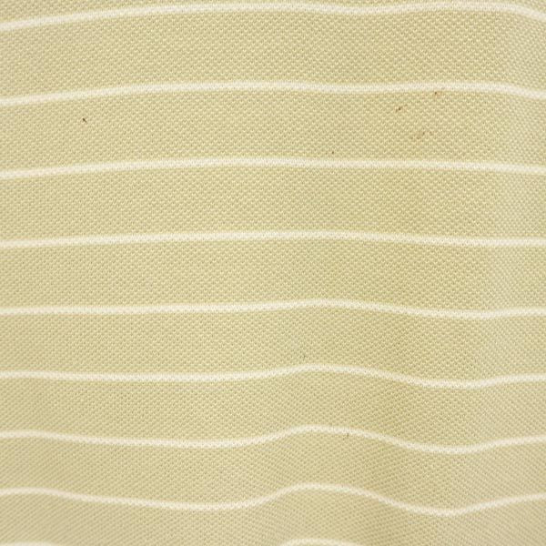 LACOSTE ラコステ ボーダー柄 半袖 ポロシャツ 3 ベージュ メンズ