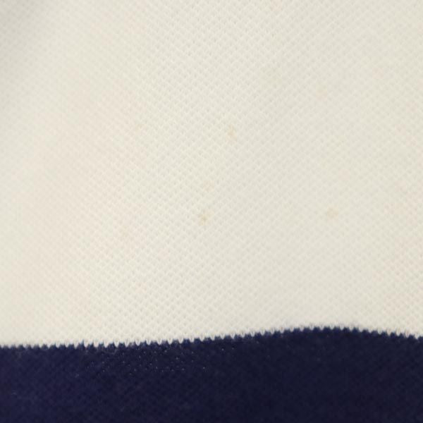 LACOSTE ラコステ ボーダー柄 半袖 ポロシャツ 12 紺×白 鹿の子 キッズ