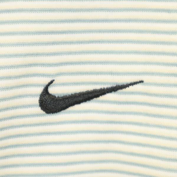 ナイキ タイガーウッズ コラボ ボーダー柄 ゴルフ 半袖 ポロシャツ S グリーン系 NIKE TIGERWOODS メンズ