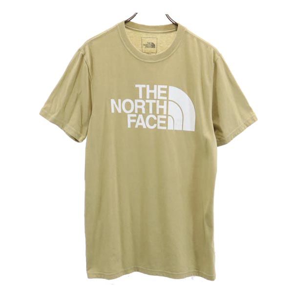 ノースフェイス ロゴプリント 半袖 Tシャツ M ベージュ系 THE NORTH FACE アウトドア メンズ