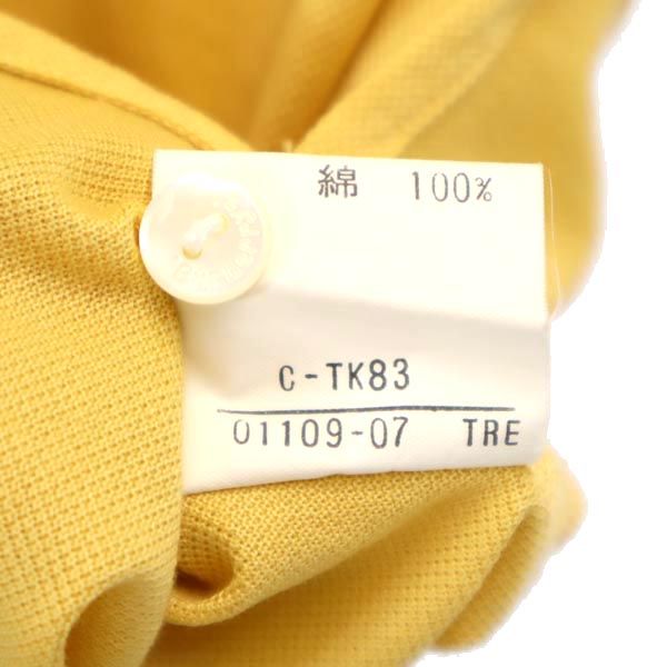 Burberrys バーバリーズ 90s オールド ワンポイント刺繍 半袖 ポロシャツ M 黄 鹿の子 レディース