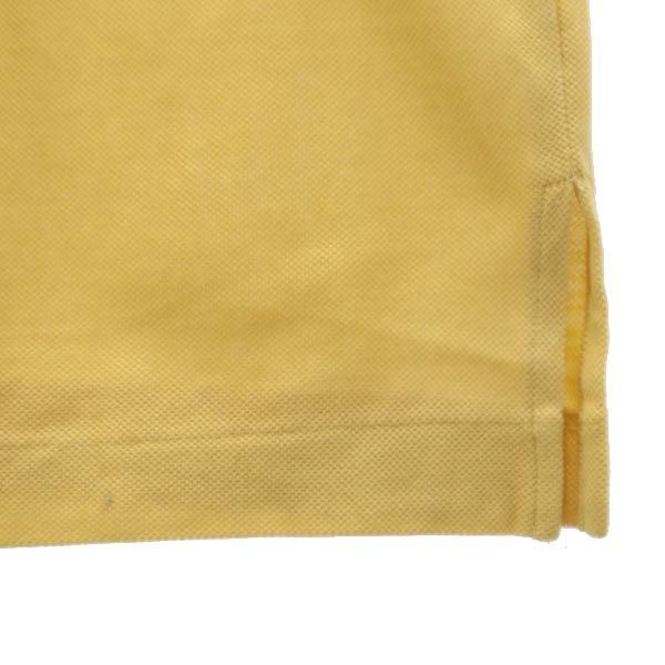 Burberrys バーバリーズ 90s オールド ワンポイント刺繍 半袖 ポロシャツ M 黄 鹿の子 レディース