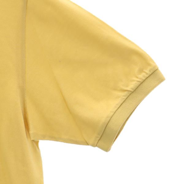 Burberrys バーバリーズ 90s オールド ワンポイント刺繍 半袖 ポロシャツ M 黄 鹿の子 レディース