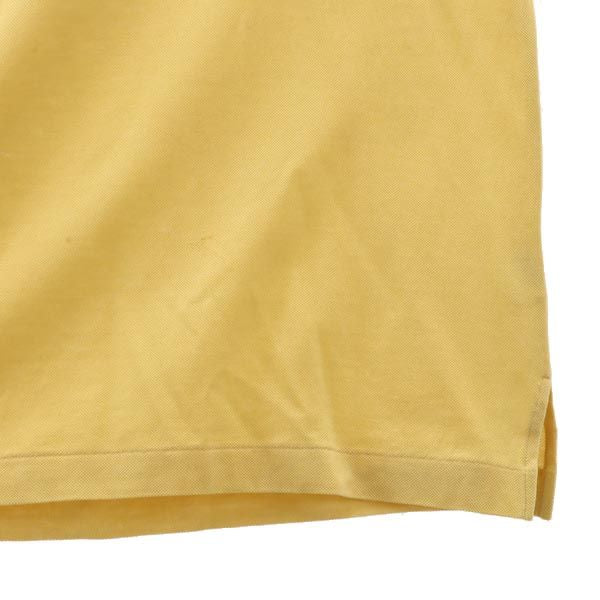 Burberrys バーバリーズ 90s オールド ワンポイント刺繍 半袖 ポロシャツ M 黄 鹿の子 レディース